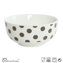 13cm White Porcelain with Full Decal Rice Bowl